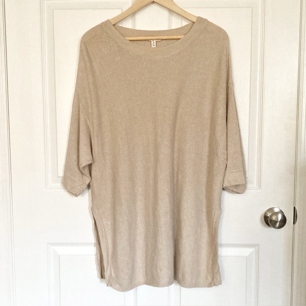 Eileen Fisher 100% organic linen tunic sweater, Medium.